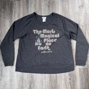 DisneyWorld Sweatshirt Size XL Women’s The Most Magical Place on Earth Gray